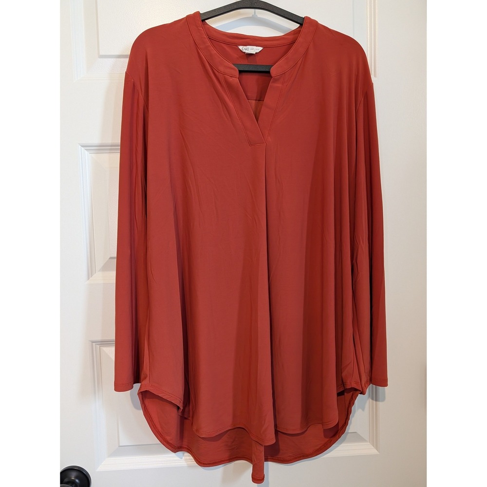 Cato Relaxed Orange Tunic Top